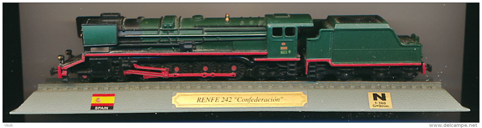 Locomotive : Renfe 242 "Confederacion", Echelle N 1/160, G = 9 Mm, Spain Espagne - Locomotive