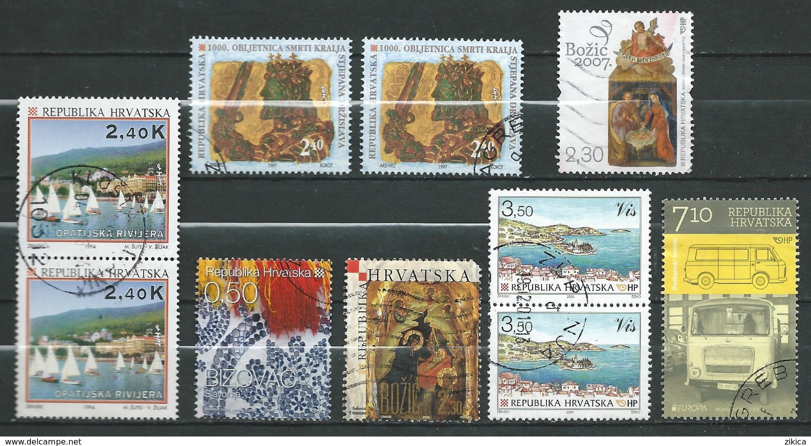 Croatia USED STAMPS.LOT - 10 Stamps - Croatia