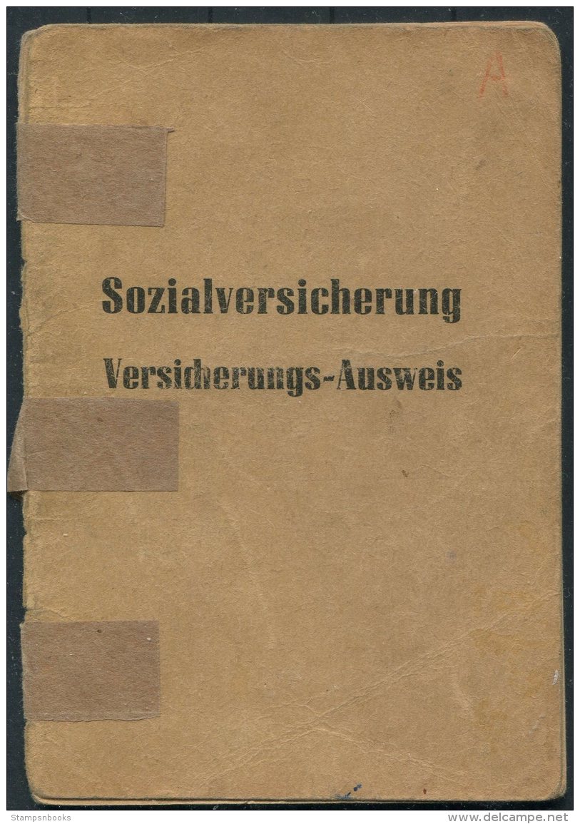 1952 Germany DDR Leipzig Socialversicherung Versicherungs-Ausweis - Documenti Storici