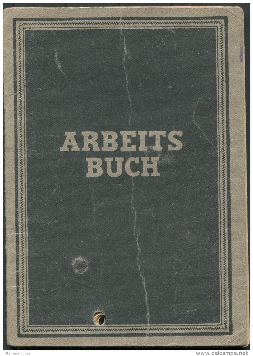 1947 East Germany DDR Leipzig Arbeitsamt Arbeits Buch Deutsche - Historical Documents