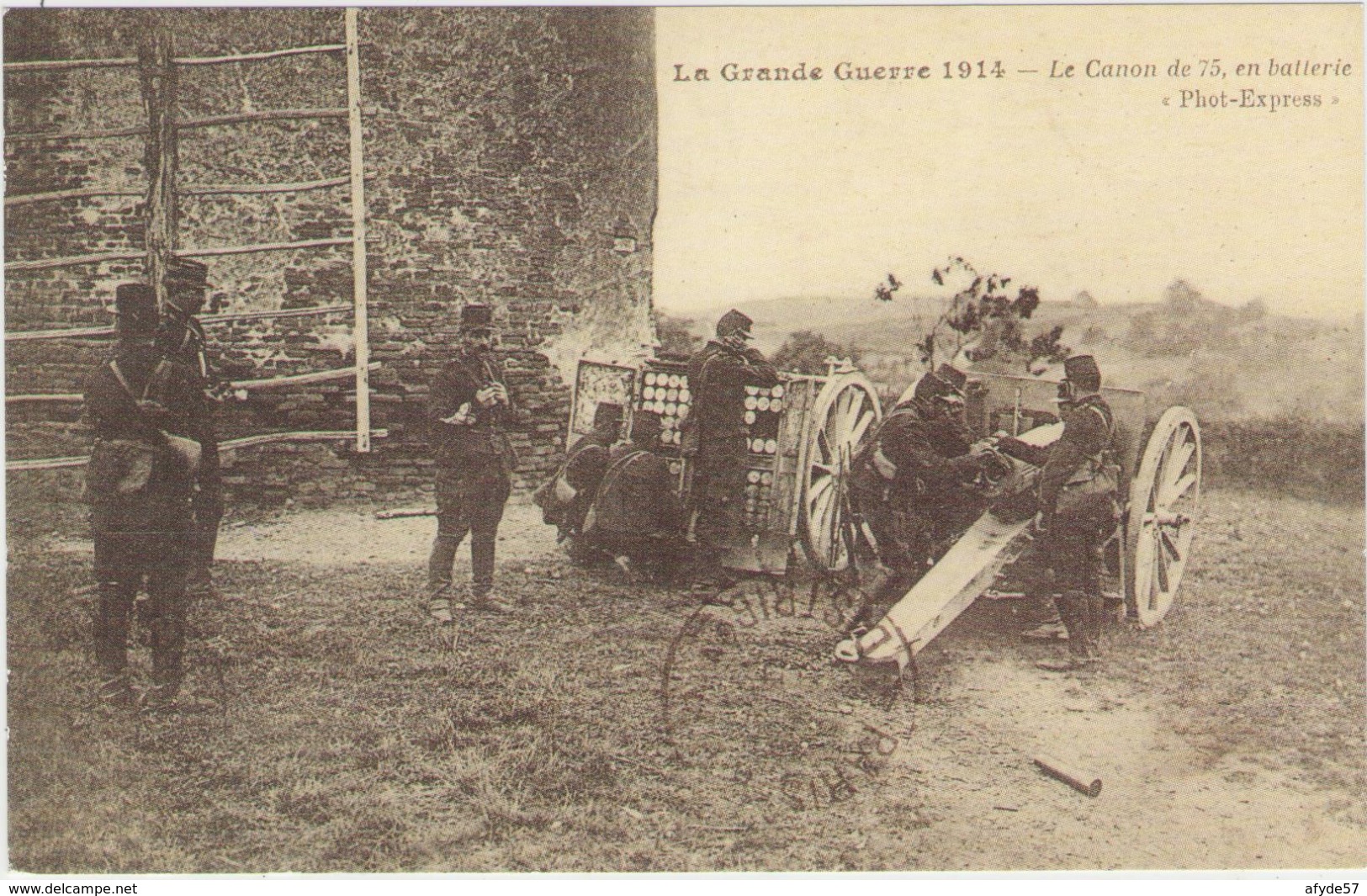 CPA:   La Grande Guerre 1914:    Le Canon De 75, En Batterie.    (D 428) - Oorlog 1914-18