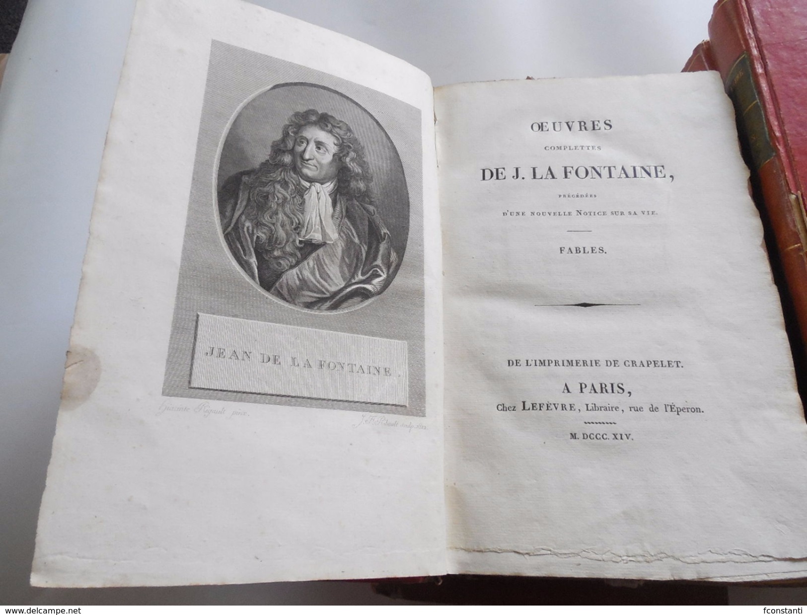 OEUVRES COMPLETES DE Jean DE LA FONTAINE 1814 CRAPELET LEFEVRE - 1801-1900