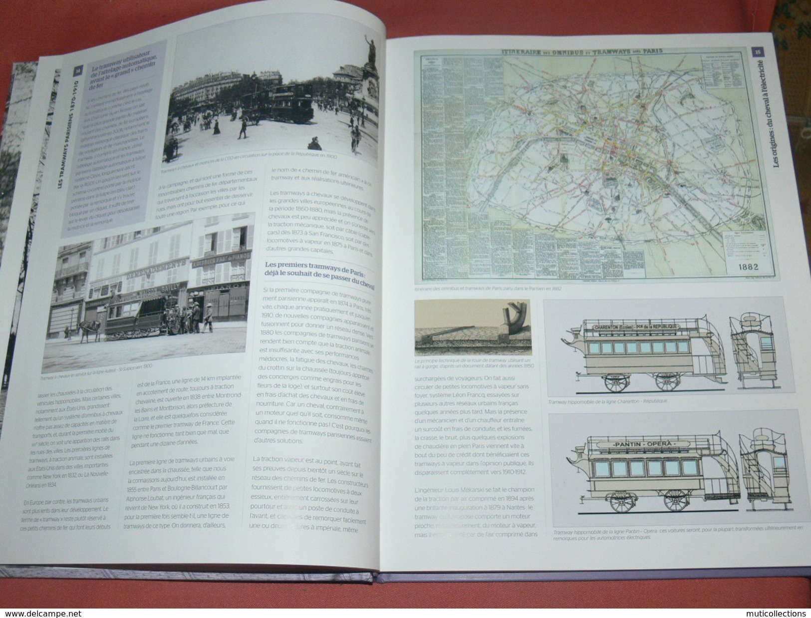 LES TRAMWAYS  PARISIENS/ 1871 A 1910 /  LES TRAMWAYS A CHEVAL / ELECTRIQUE / A GAZ / A VAPEUR / RESEAU ET MATERIEL -1910