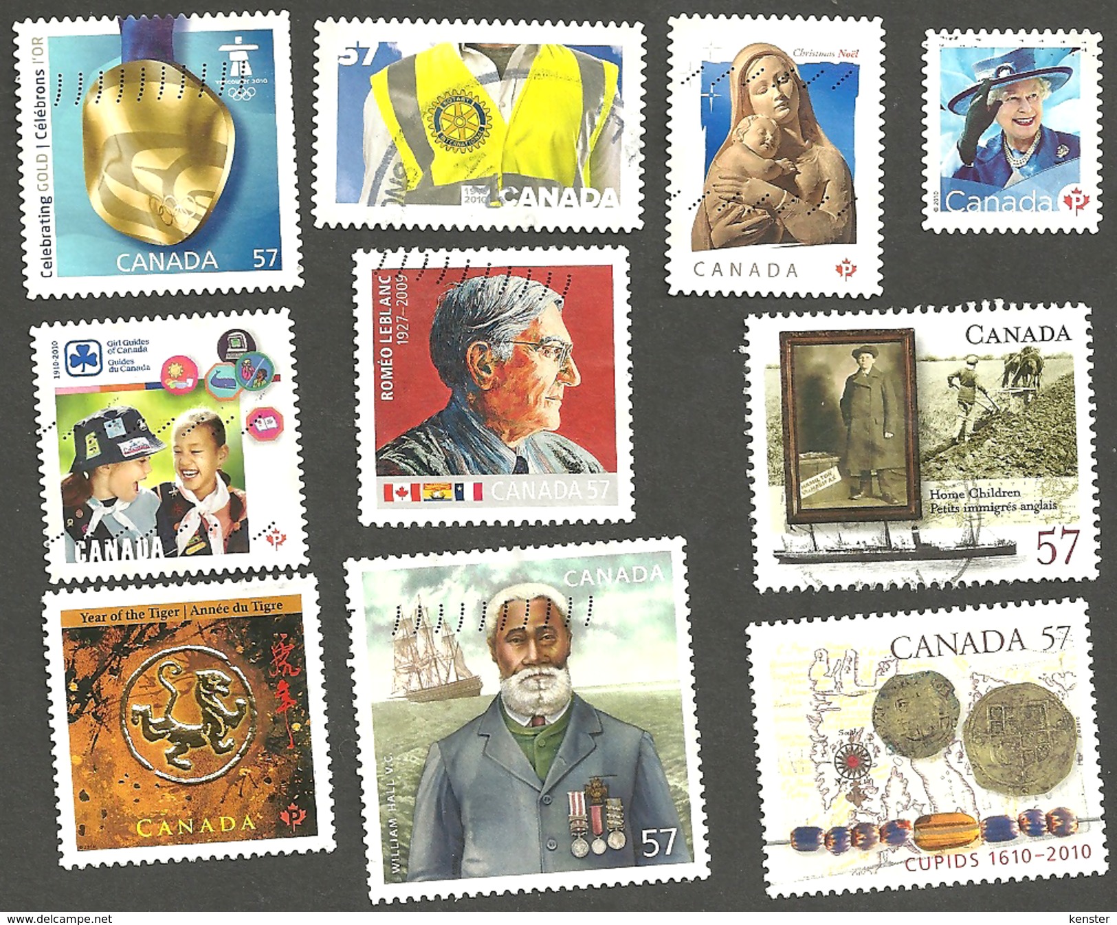 Sc. # 2349-2412 Single Issues Of 2010 Used K220 - Oblitérés