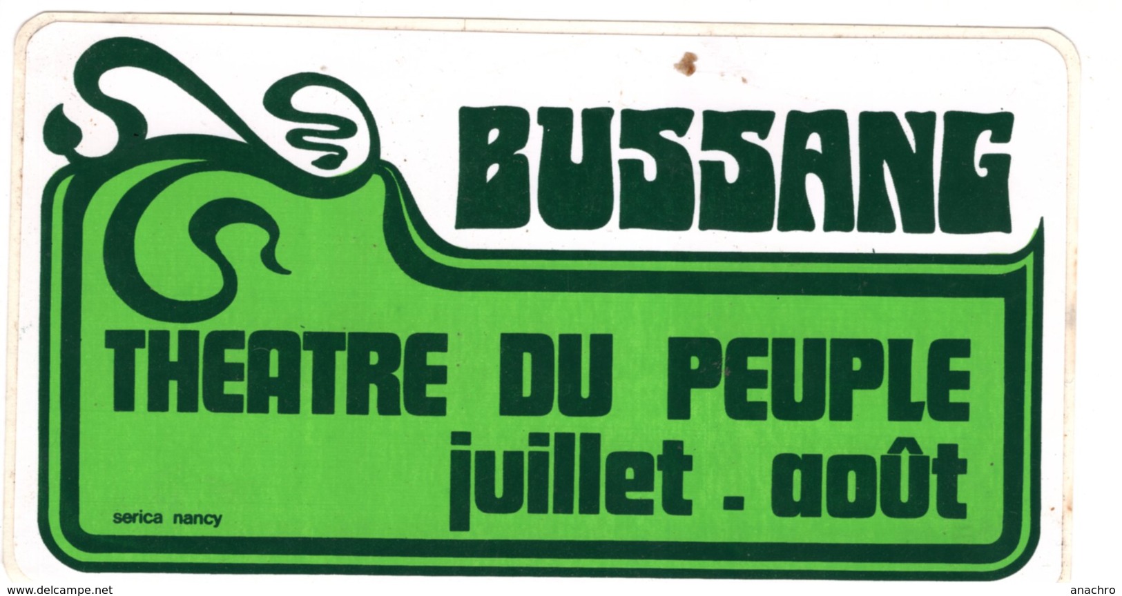 AUTOCOLLANT Sticker THEATRE DU PEUPLE BUSSANG 88 VOSGES - Stickers