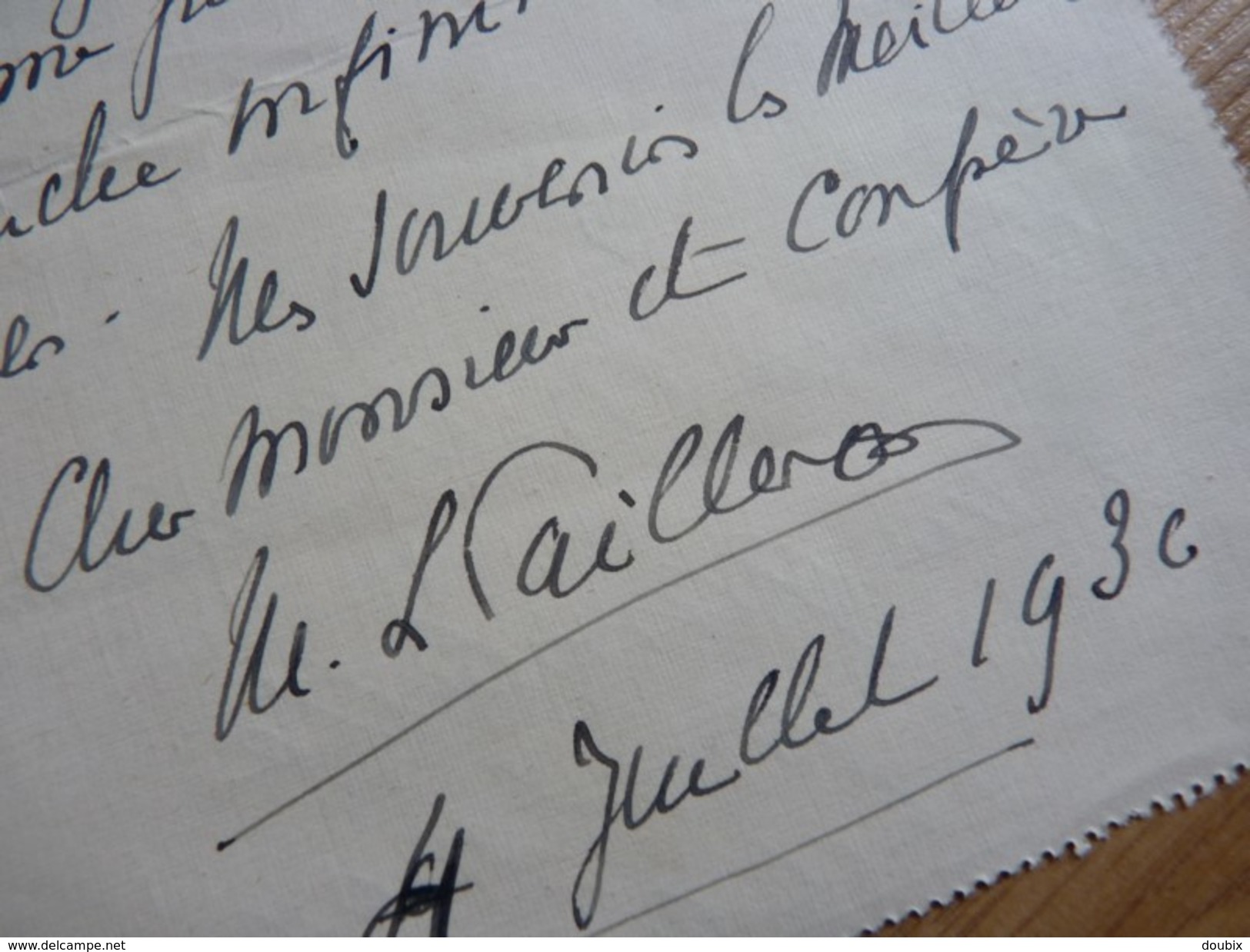 Marie Louise PAILLERON (1872-1951) Historiographe. Fille EDOUARD. [ Jacques Bourget ] AUTOGRAPHE - Other & Unclassified