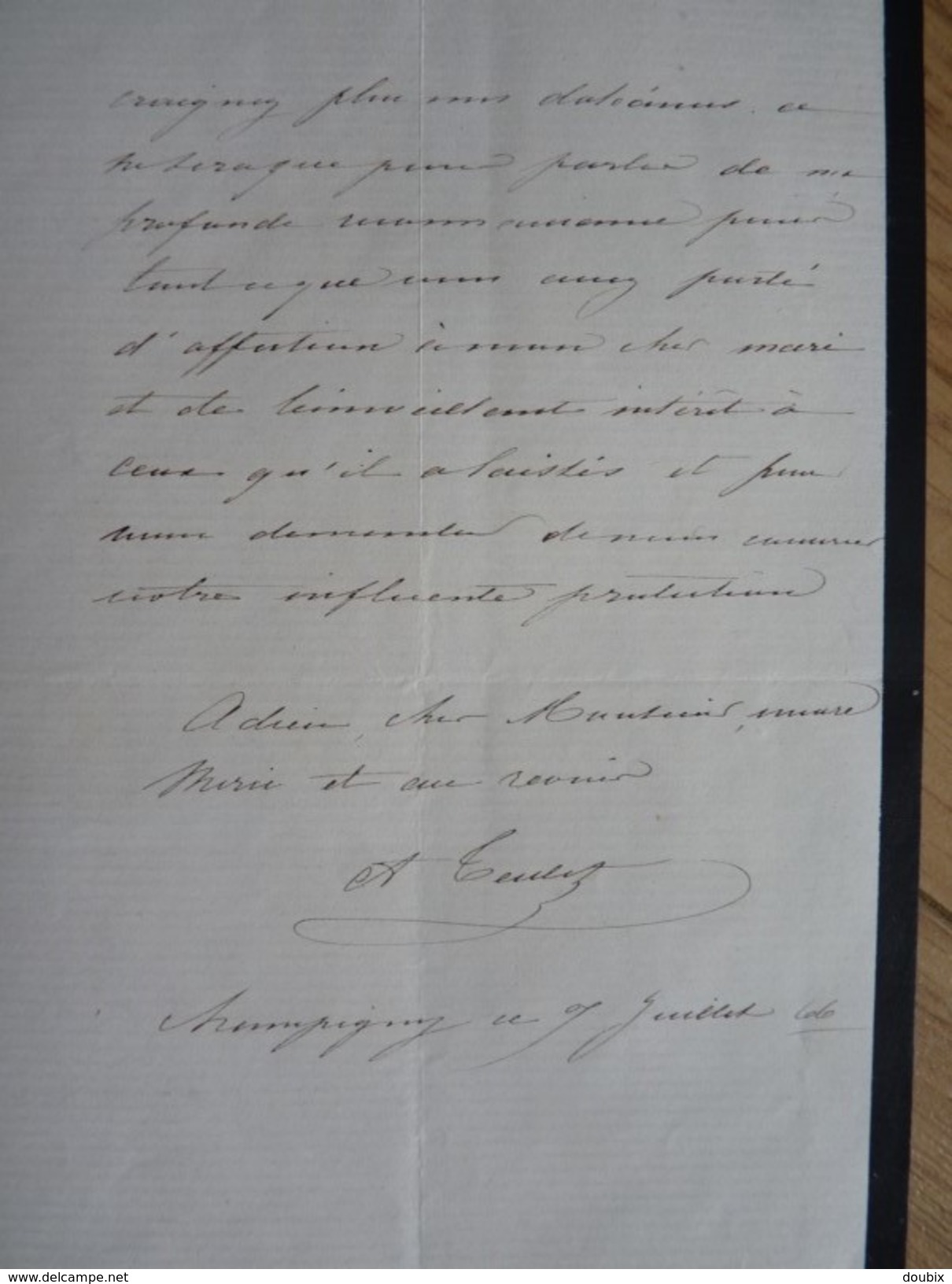 Alexandre TEULET (1807-1866) Archiviste Paléographe Historien [ Eginhard ]. AUTOGRAPHE