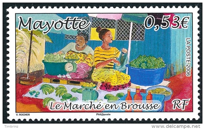 MAYOTTE 2006 - Yv. 189 **   Cote= 2,10 EUR - Marché En Brousse  ..Réf.AFA22676 - Ungebraucht