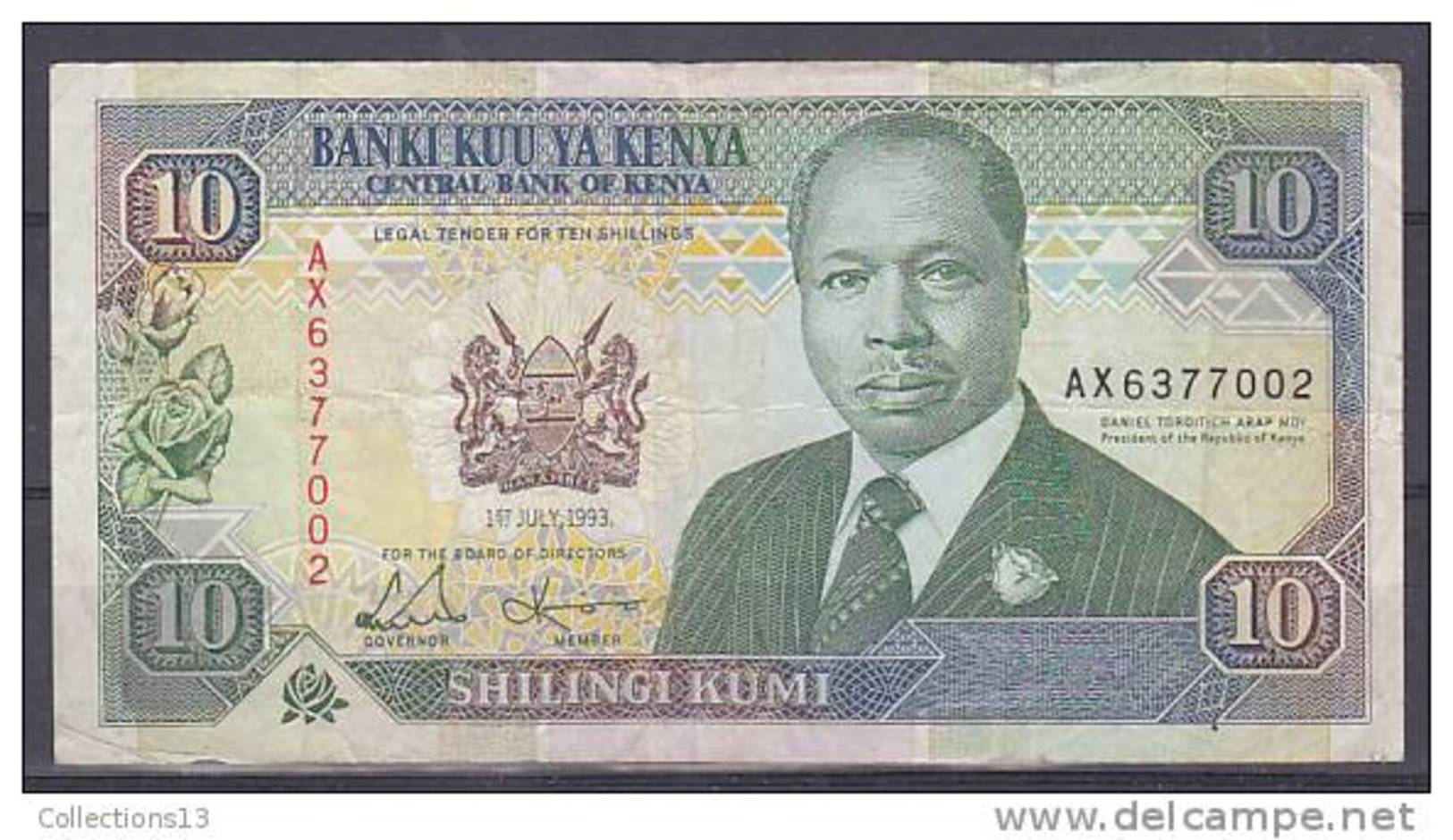 KENYA - Billet De 10 Shillings (01/07/1993) - Kenya