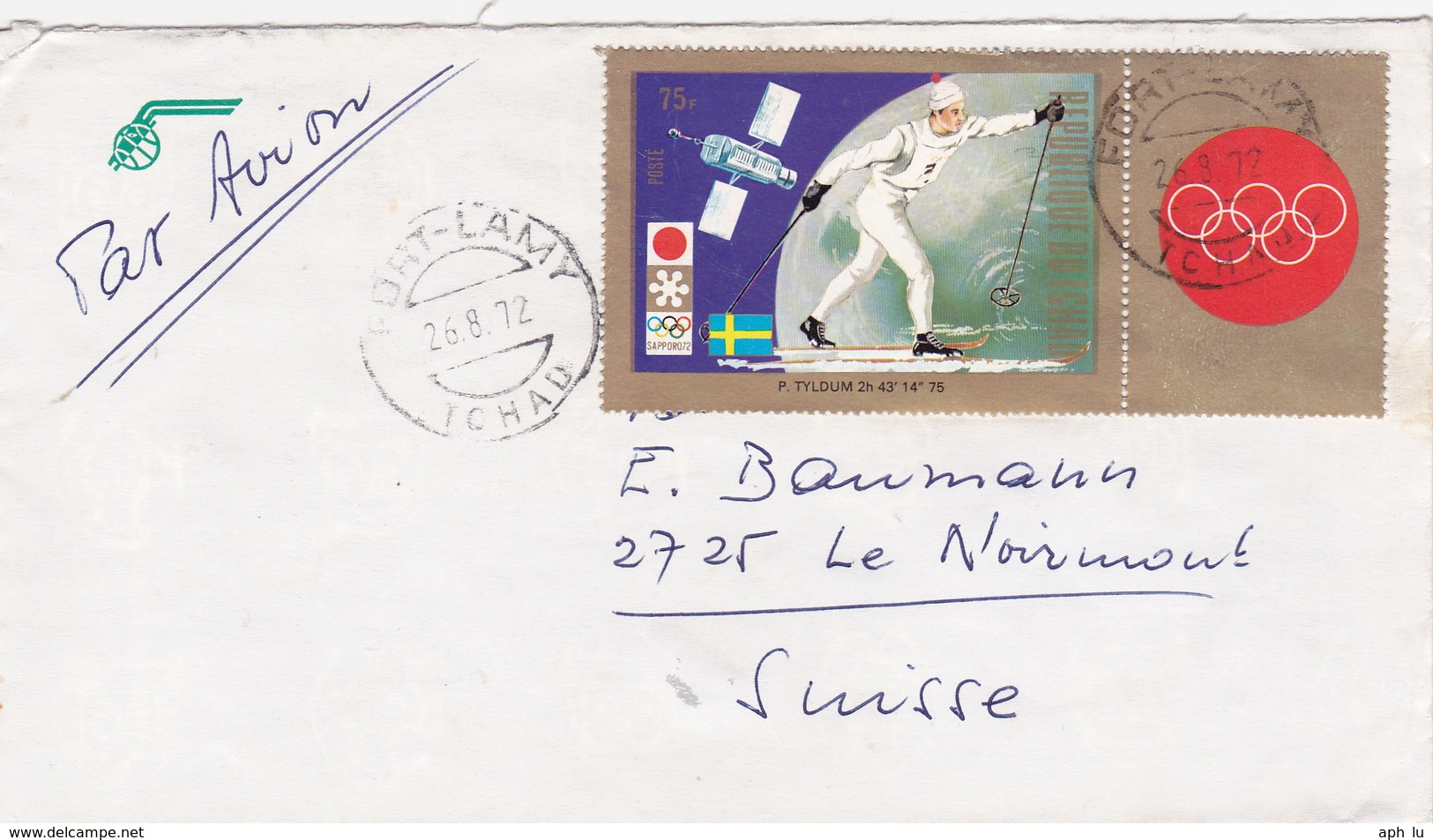 Brief 1972 In Die Schweiz (br0505) - Chad (1960-...)