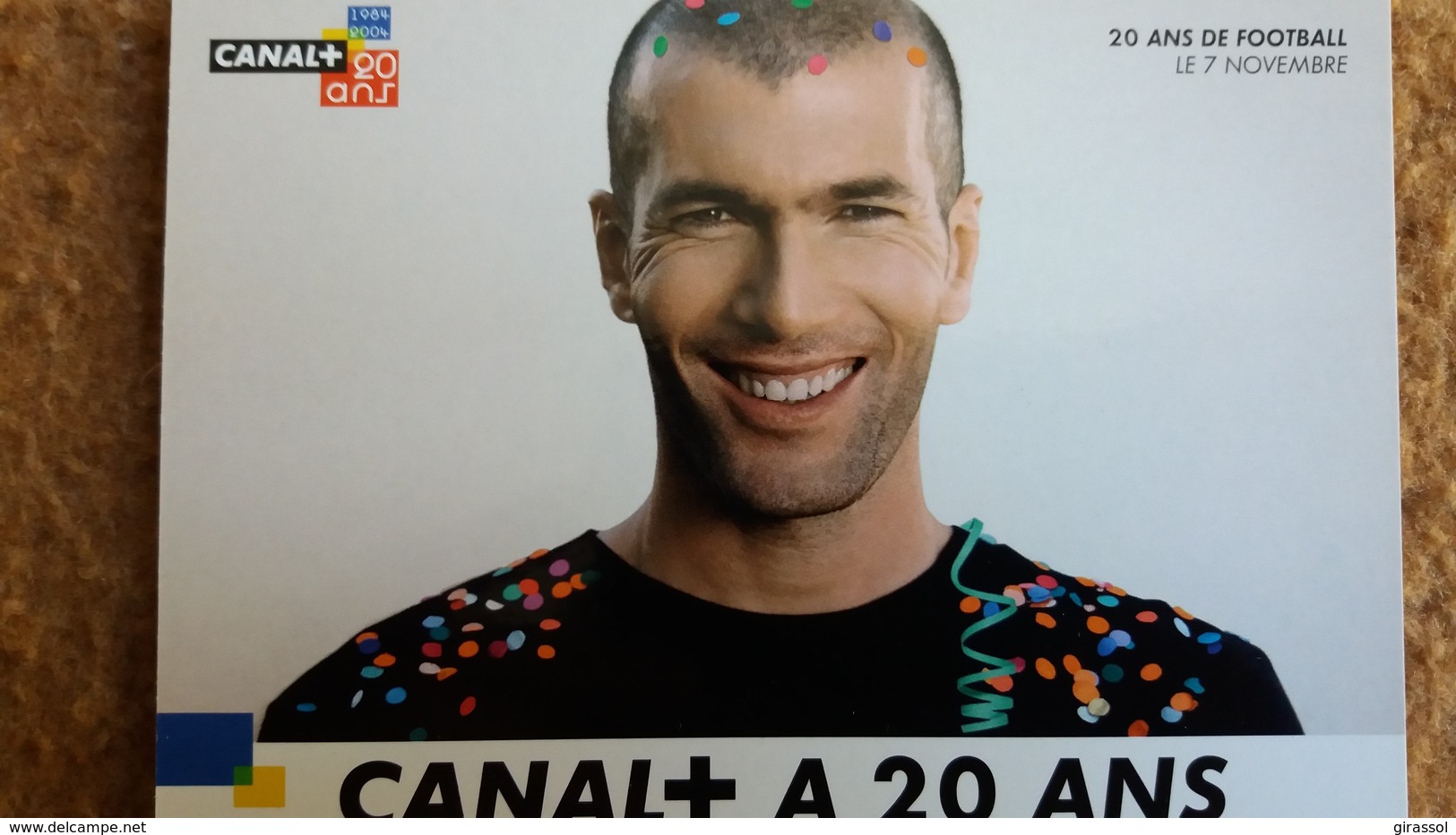 CPM ZIDANE JOUEUR DE FOOTBALL CANAL + 20 ANS - Personalità Sportive