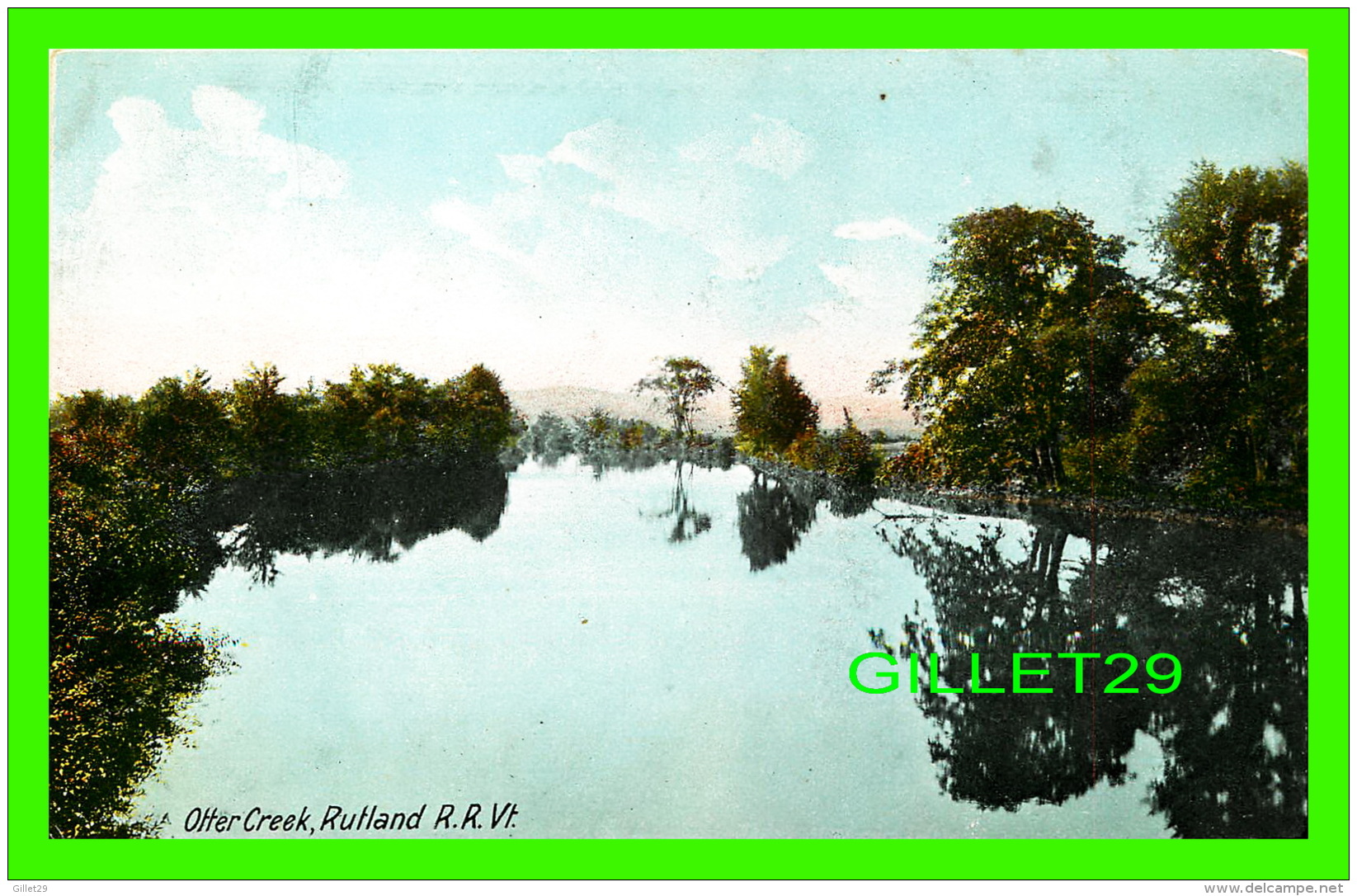 RUTLAND, VT - OTTER CREEK -  TRAVEL IN 1909 -  THE HUGH C LEIGHTON CO - - Rutland