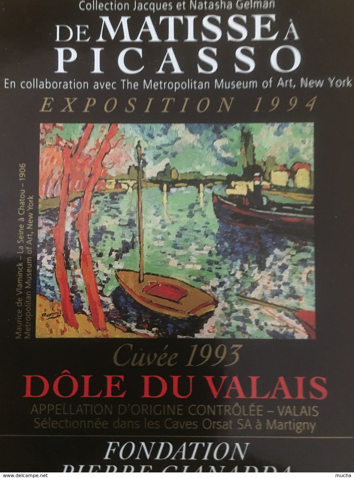 4111 -  Fondation Pierre Gianadda Exposition De Matisse à Picasso 1994 Valais Suisse 2 étiquettes - Art