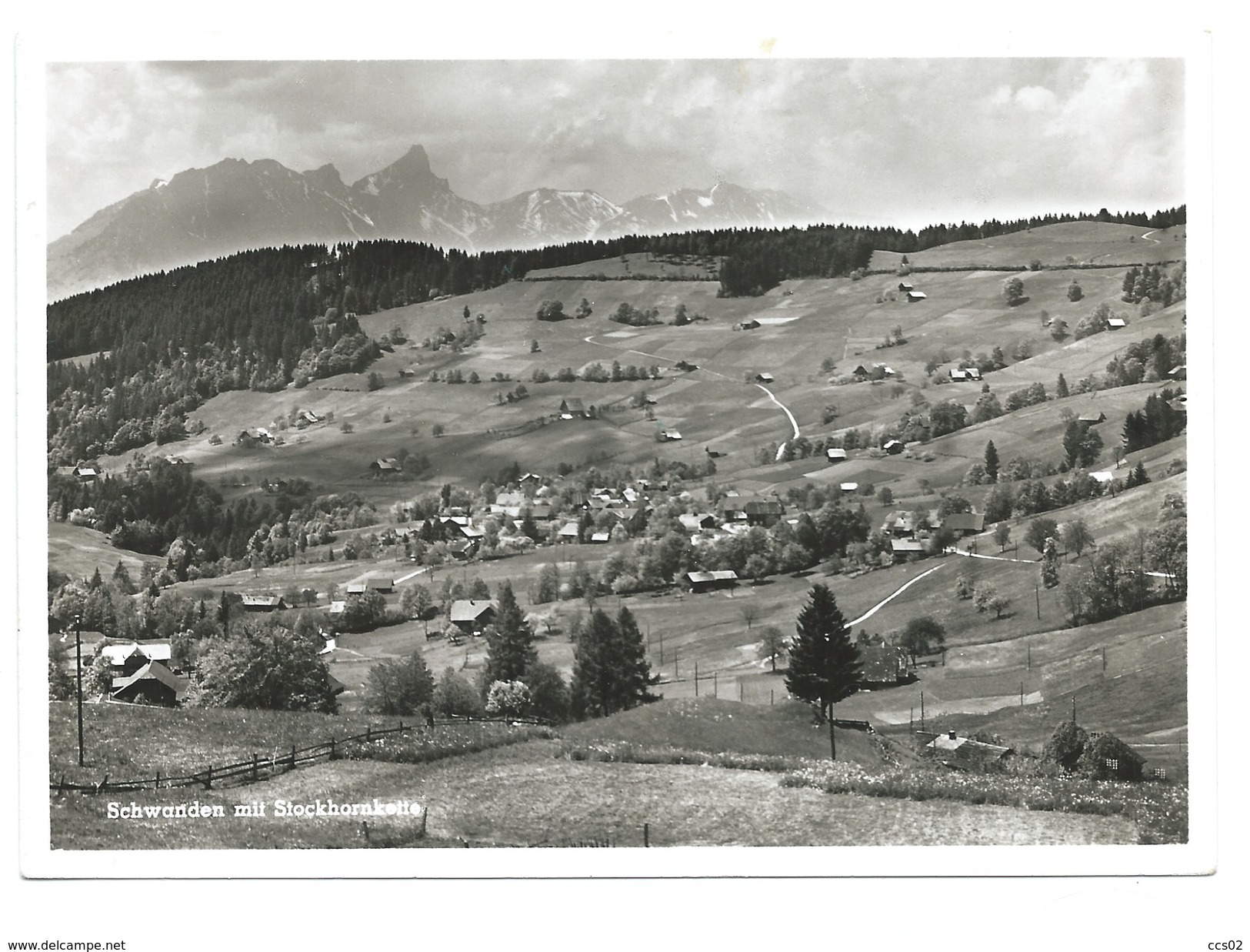 Schwanden Mit Stockhornkette 1939 - Schwanden