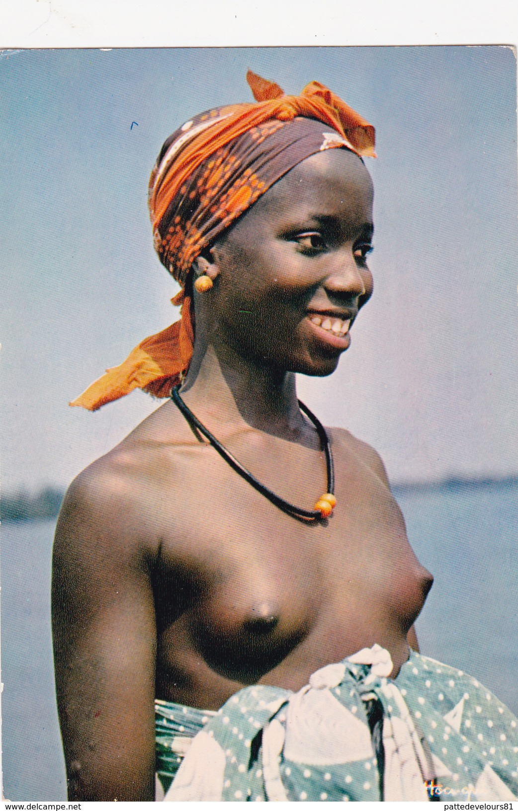 CPSM Erotisme Eros Nude Nu Féminin Nu Artistique Jeune Femme Africaine Seins Nus Curiosa - Pin-Ups