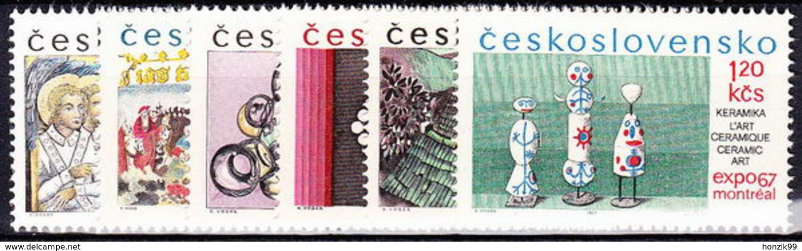 ** Tchécoslovaquie 1967 Mi 1694-9 (Yv 1560-5), (MNH) - Ungebraucht