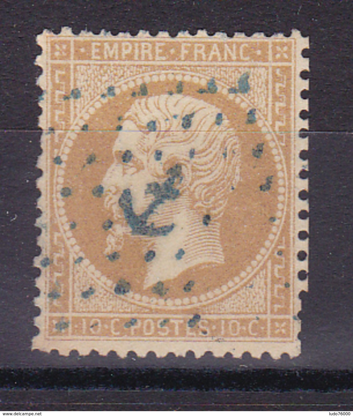 D 213 / NAPOLEON N° 21 CACHET ANCRE BLEU - 1862 Napoleon III