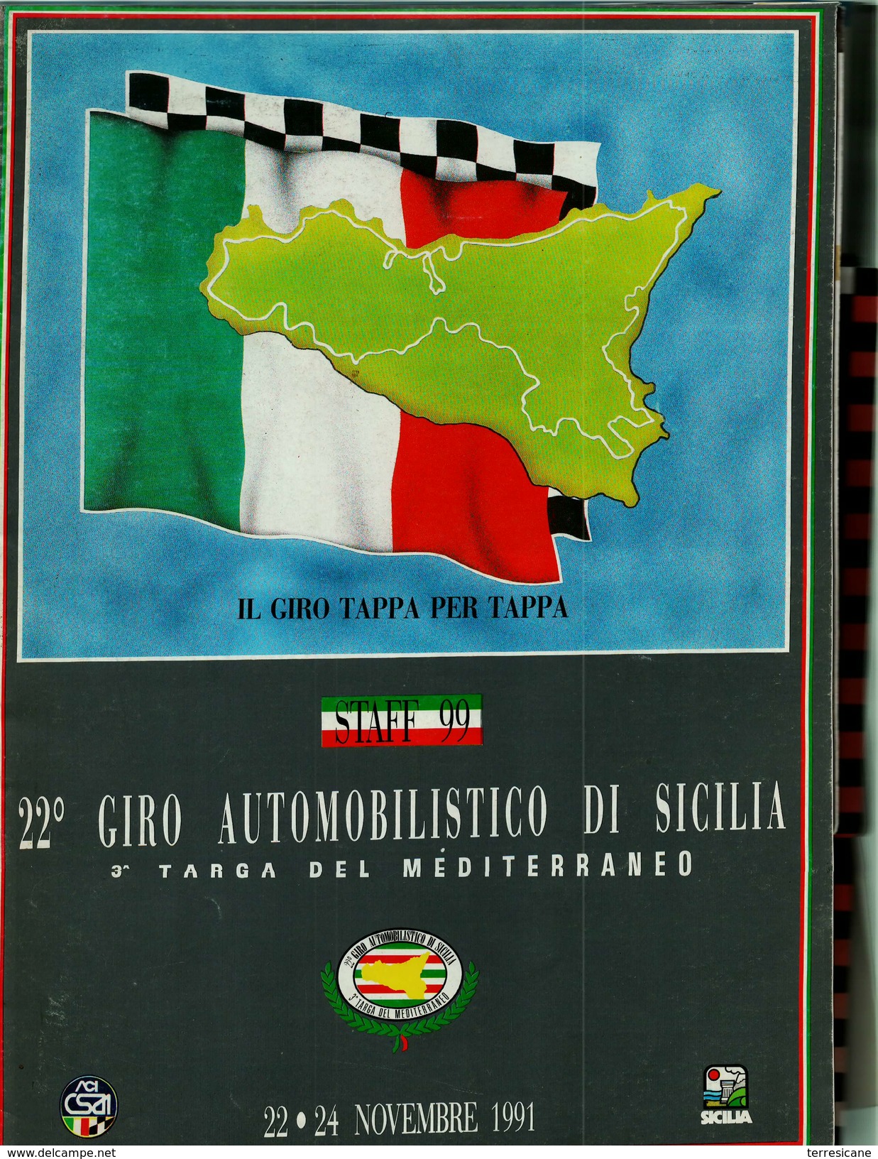 X GIRO INTERNAZIONALE DI SICILIA 3^ TARGA DEL MEDITERRANEO NUMERO UNICO RRR - Automobile - F1