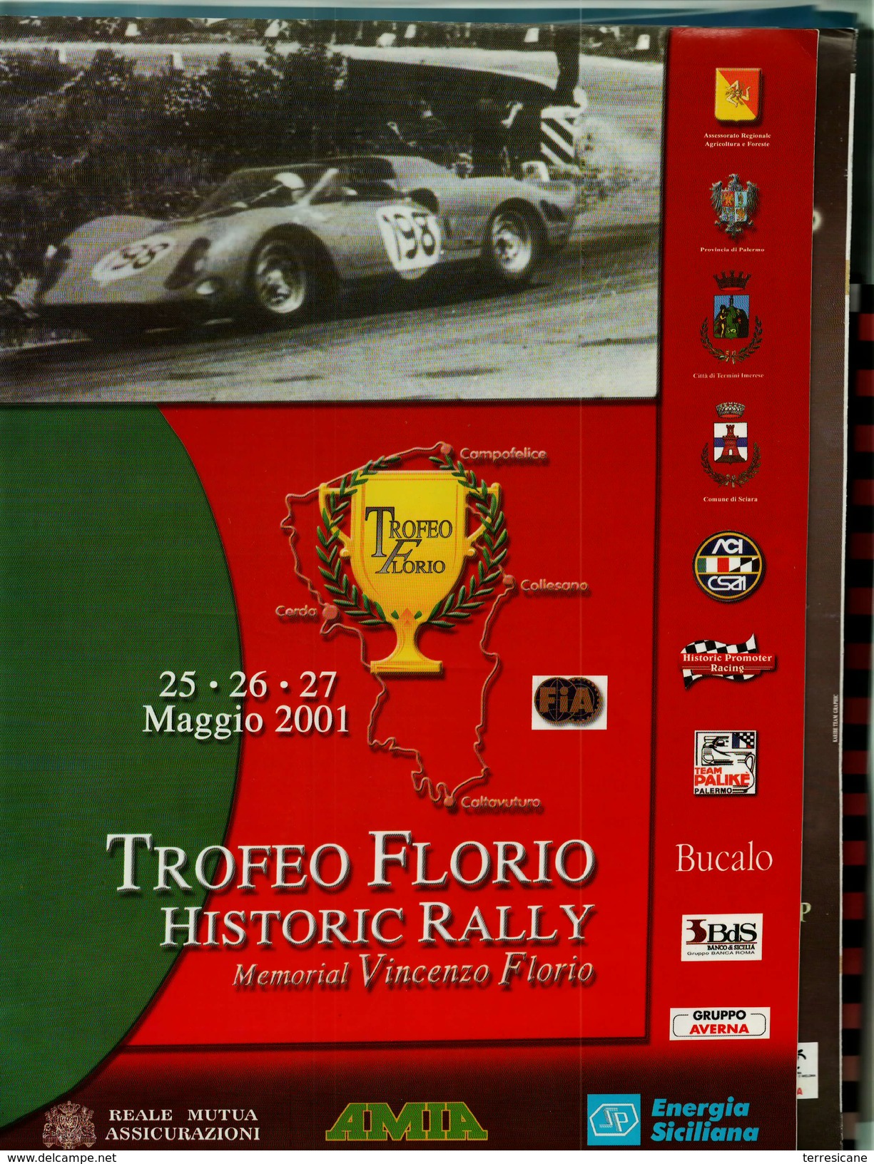 X TROFEO FLORIO HISTORIC RALLY MEMORIAL AUTOSTORICHE 2001 NUMERO UNICO - Automobilismo - F1