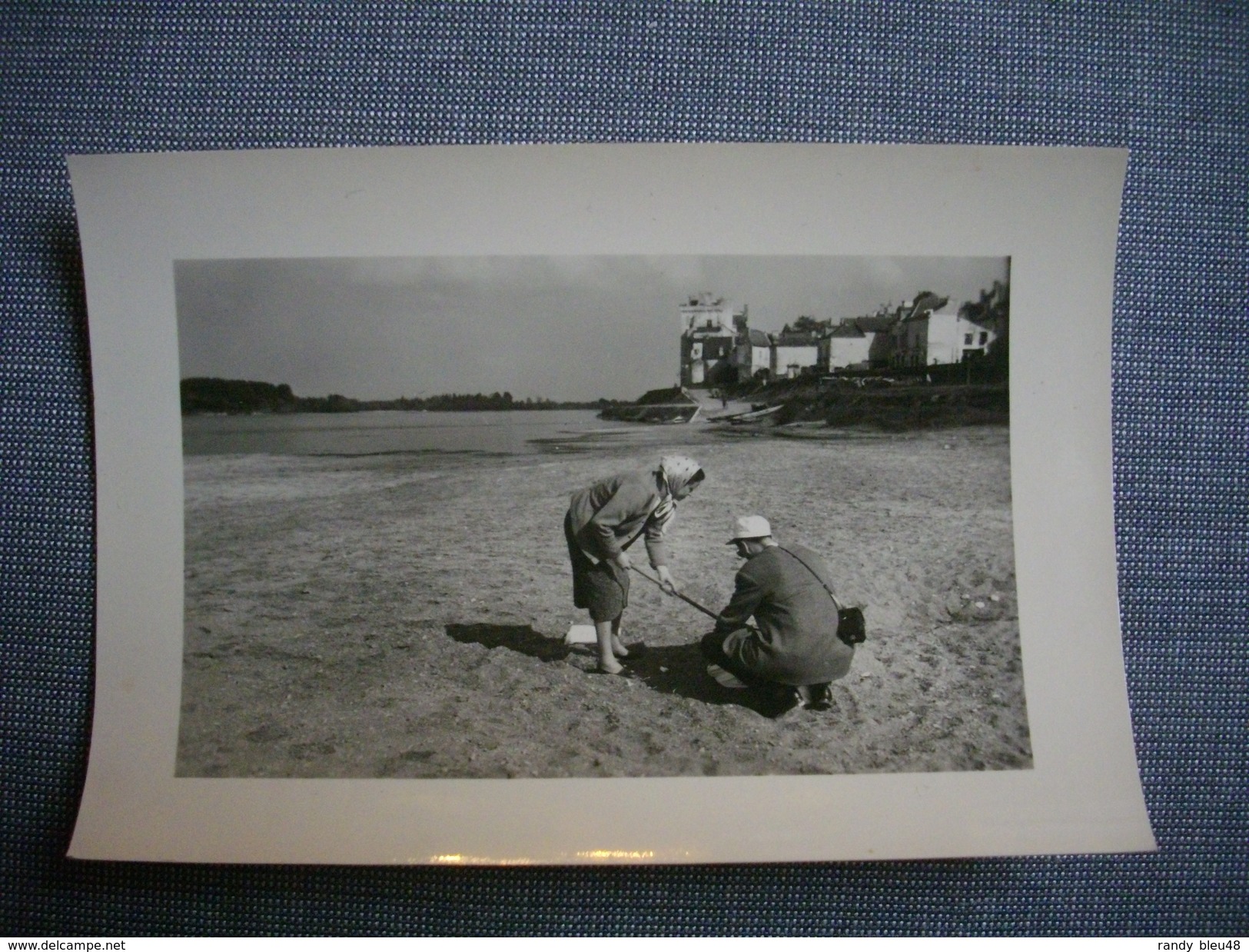 PHOTOGRAPHIE AMATEUR  -  Pêche à Pied En Bordure De Mer  -  Papier Photographique VELOX  -  6 X 9 Cms - Sports