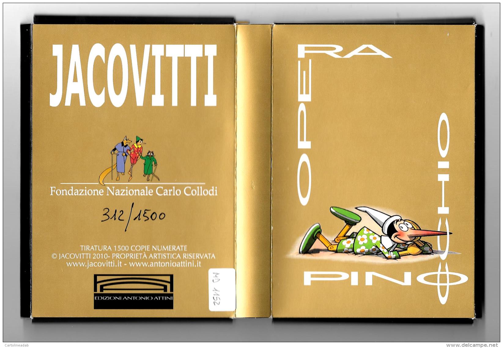 [MD1152] CPM - PINOCCHIO OPERA JACOVITTI - POCHETTE COFANETTO CON 26 CARTOLINE - TIR. 1500 CP ED. ANTONIO ATTINI - NV - Fumetti