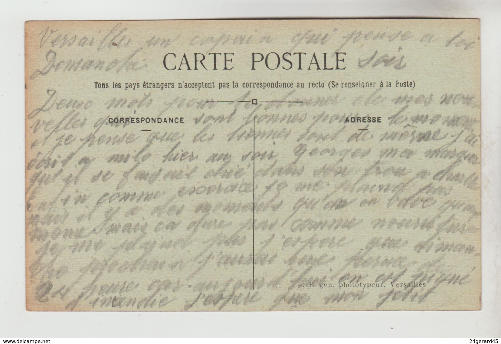 CPA MILITAIRE VERSAILLES (Yvelines) - La Caserne Borgnis Desbordes - Versailles