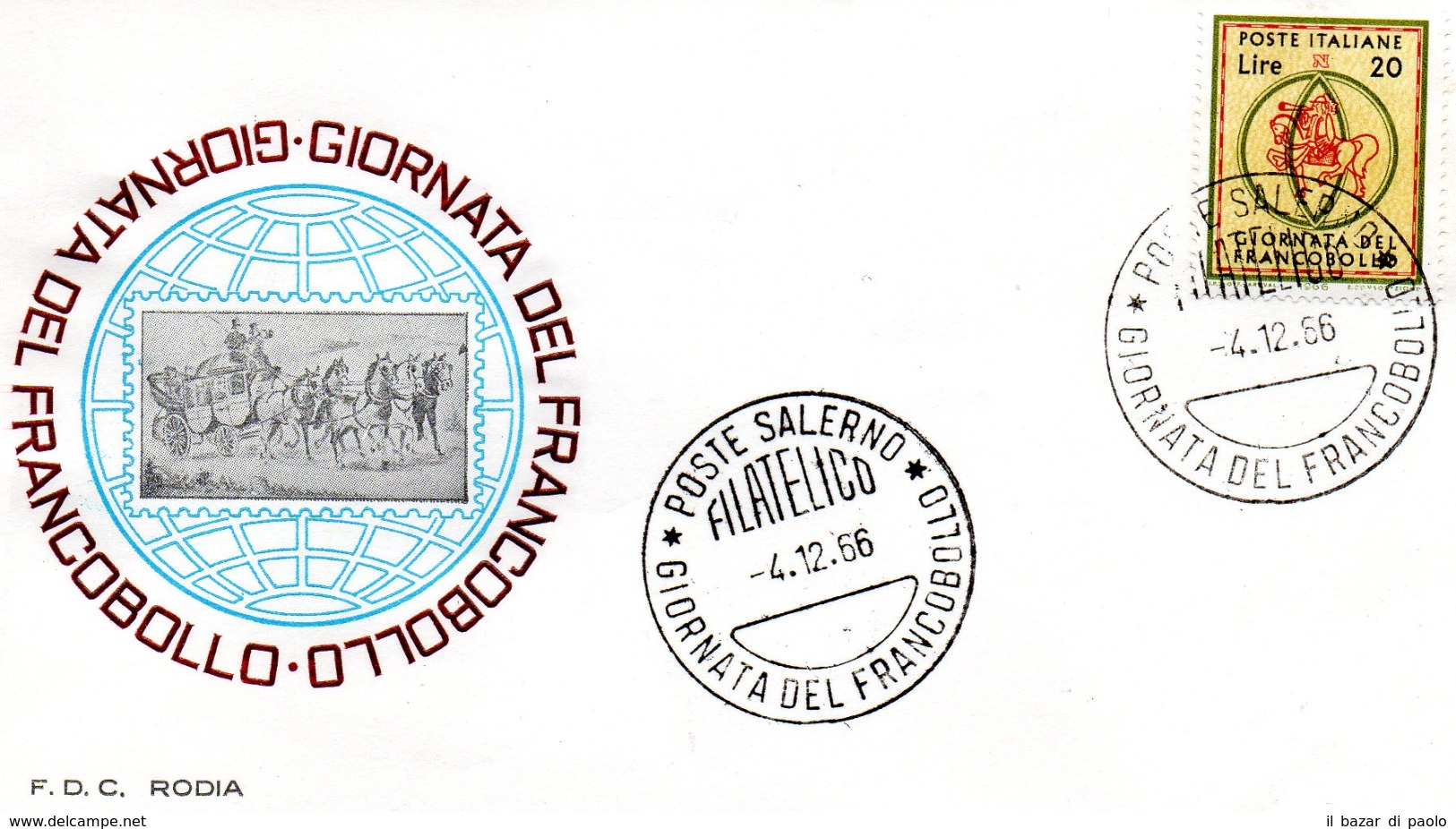 Ref. 4 - Fdc Rodia - 8° Giornata Del Francobollo - 4.12.1966 - FDC