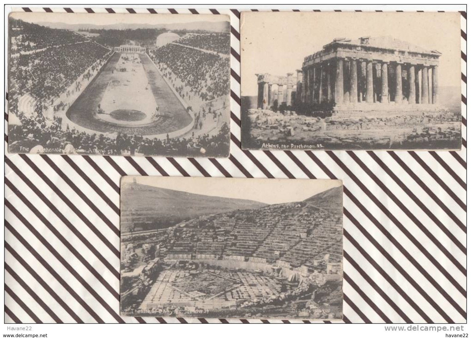 Y274 GRECE Lot De 7 Cartes ATHENES 2 SCANS - Grecia