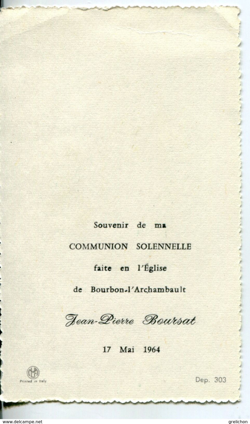 Communion Solennelle Jean Pierre Boursat - Communie