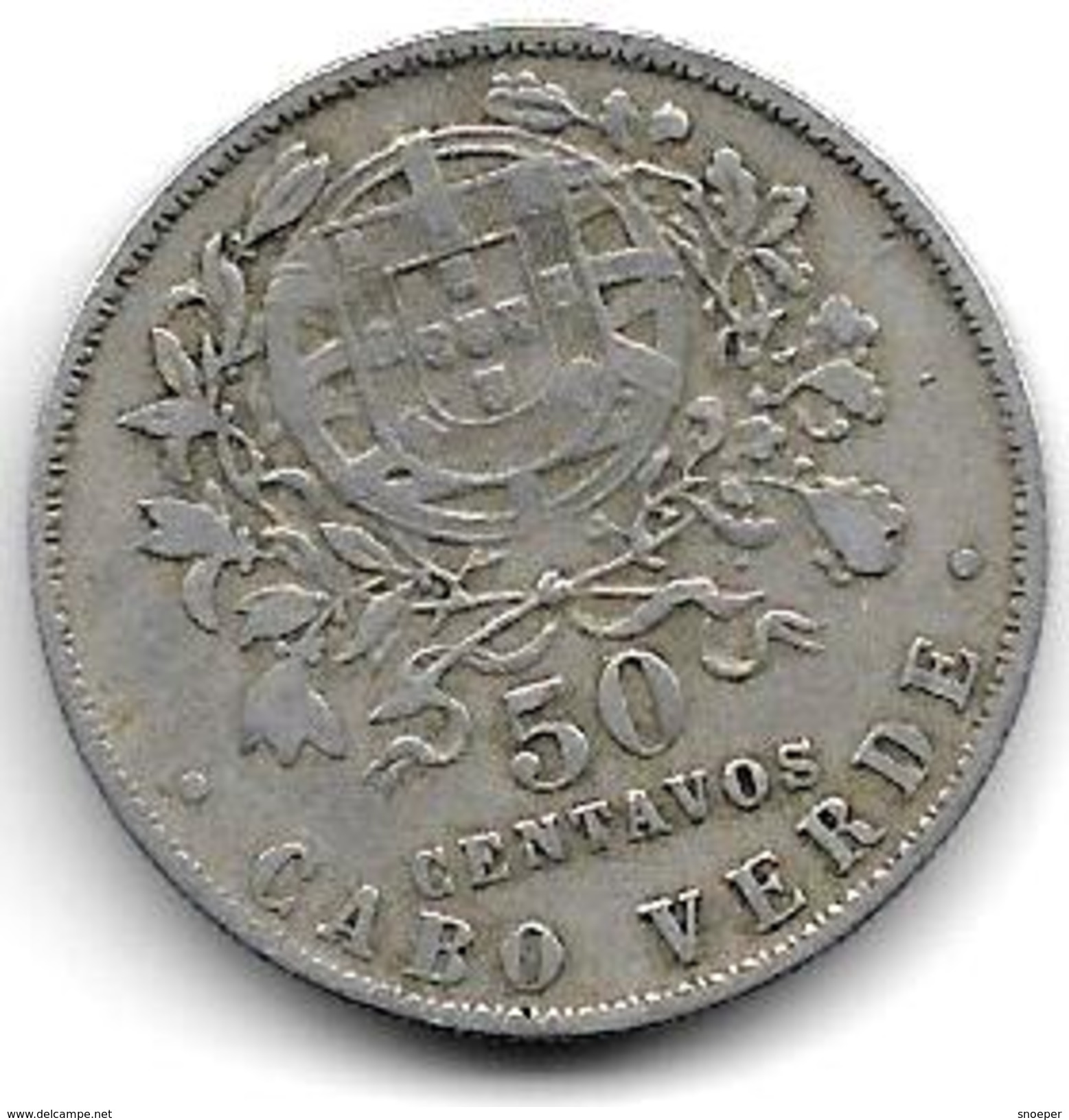 *Cape Verde 50 Centavos 1930  Km 4 - Cap Vert