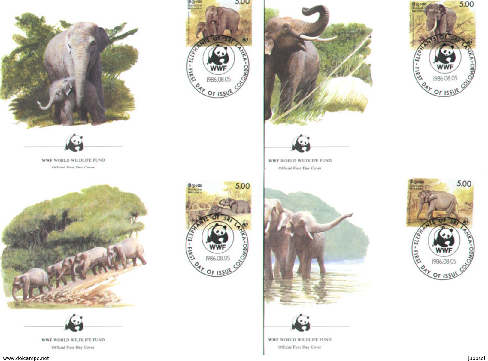 WWF Kapitel, Chapter  SRI LANKA, Elephant  1986  /  WWF Capitulaire SRI LANKA , Elephant - Autres & Non Classés