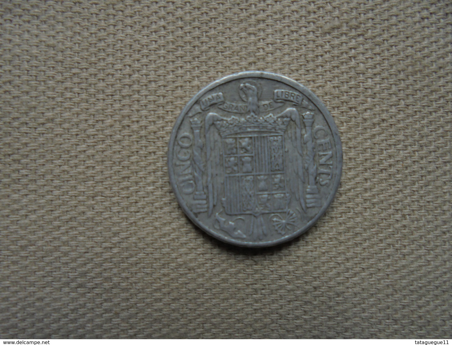 Ancien - Pièce De 5 Centimes Espagne 1945 - 5 Centesimi