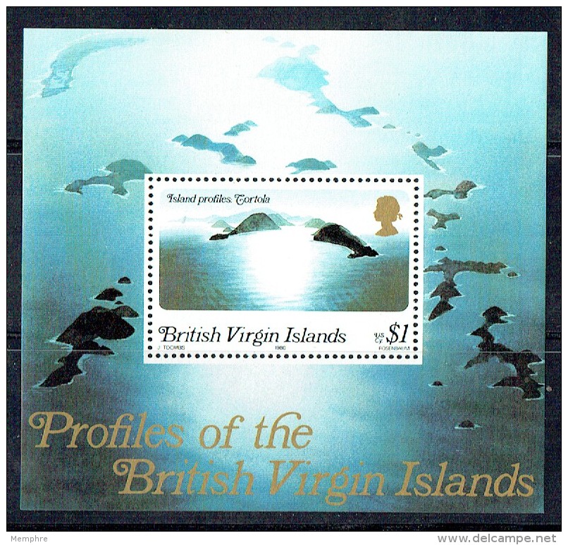 1980  Tortola Island Profile  Souvenir Sheet  ** - Iles Vièrges Britanniques