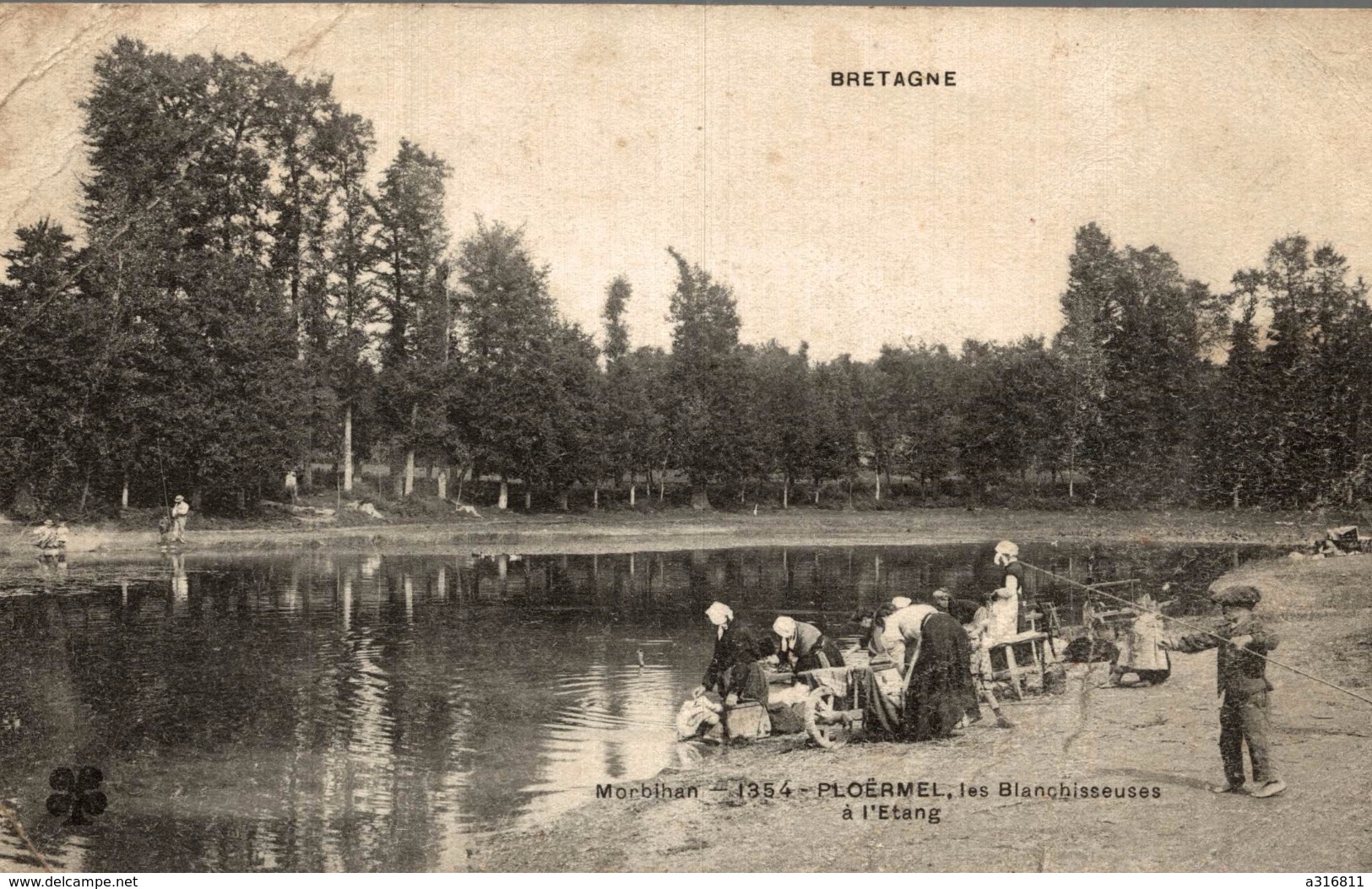 PLOERMEL LES BLANCHISSEUSES A L ETANG - Ploërmel