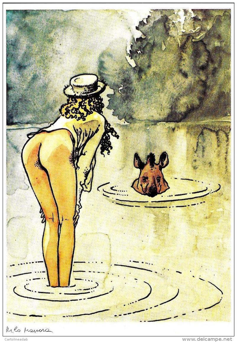 [MD1172] CPM - MILO MANARA - RINOCERONTE - FUMETTI - NV - Fumetti