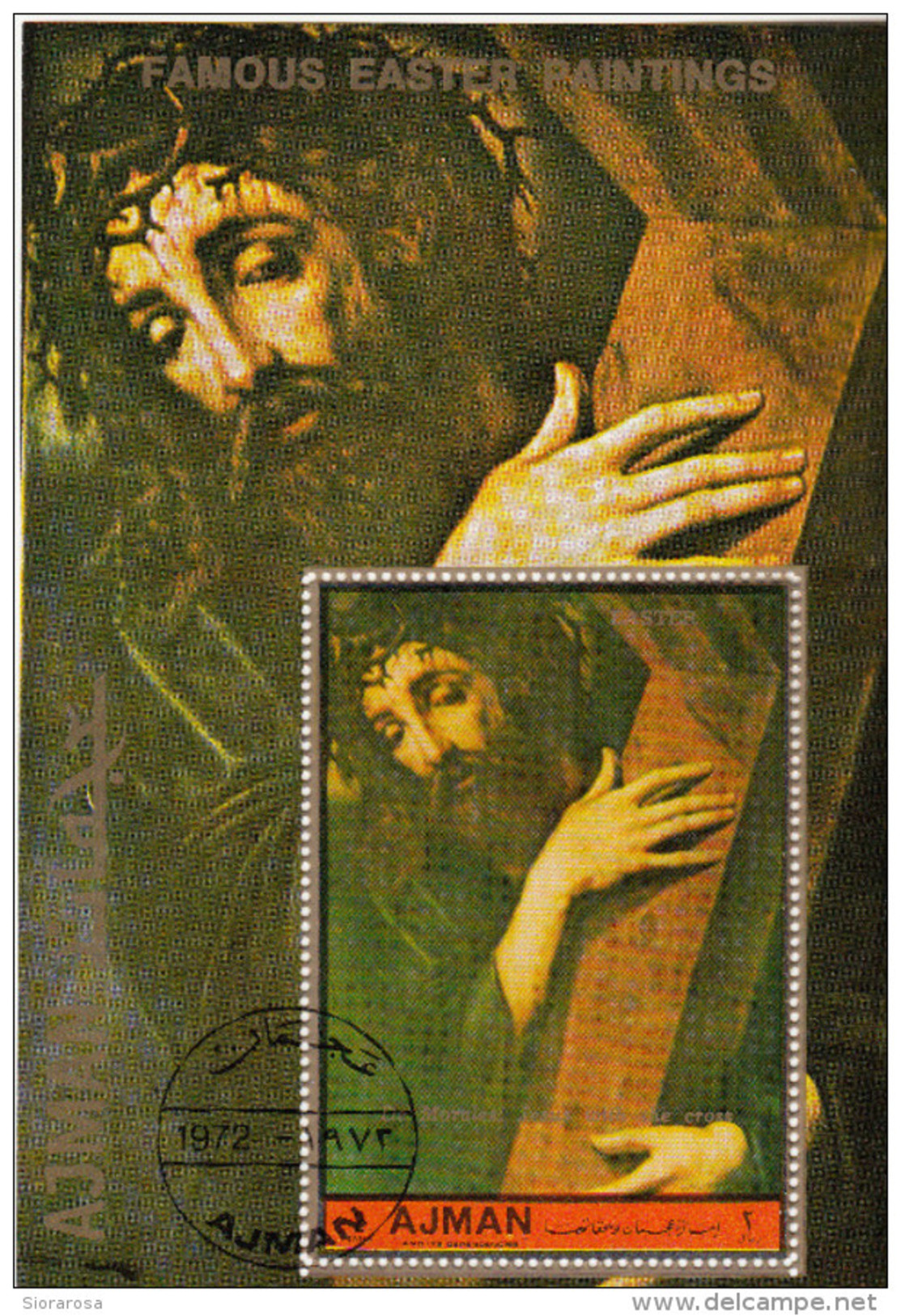 394 Ajman 1972  " Jesus With The Cross "   Quadro Dipinto Da L. De Morales Nuovo Perf. Manierismo Paintings - Quadri
