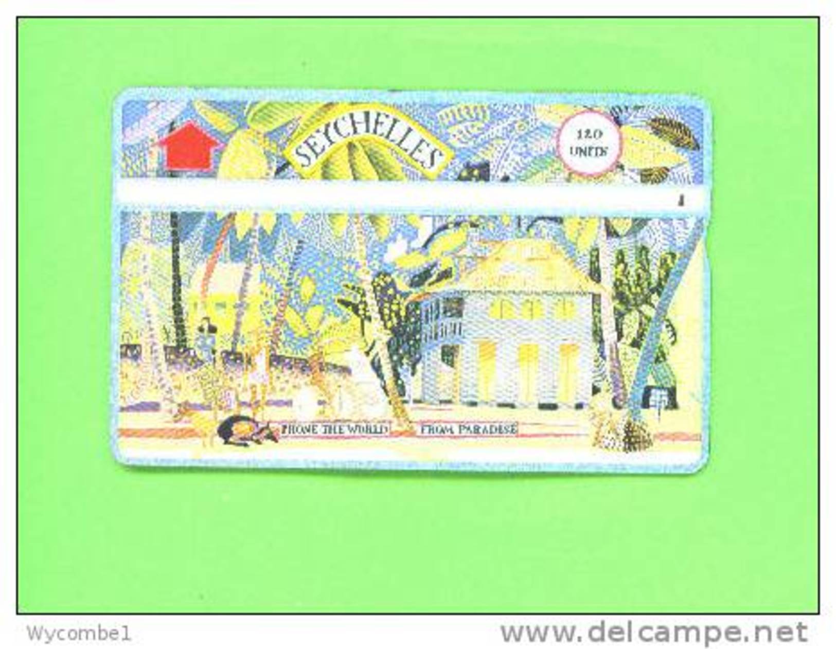 SEYCHELLES  -  Optical Phonecard/Madam Renes House - Seychelles