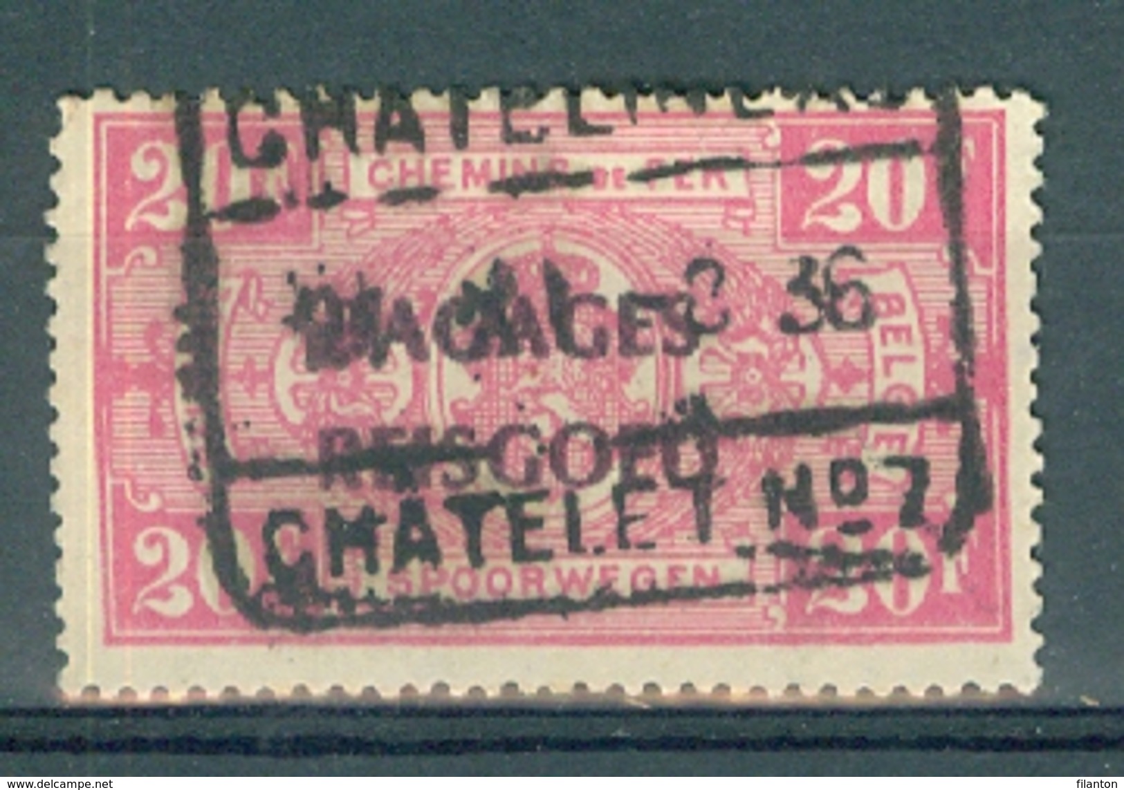 BELGIE - OBP Nr BA 20 - Cachet  "CHATELINEAU-CHATELET Nr 7" - (ref. 12.235) - Cote 22,00 &euro; - Reisgoedzegels [BA]