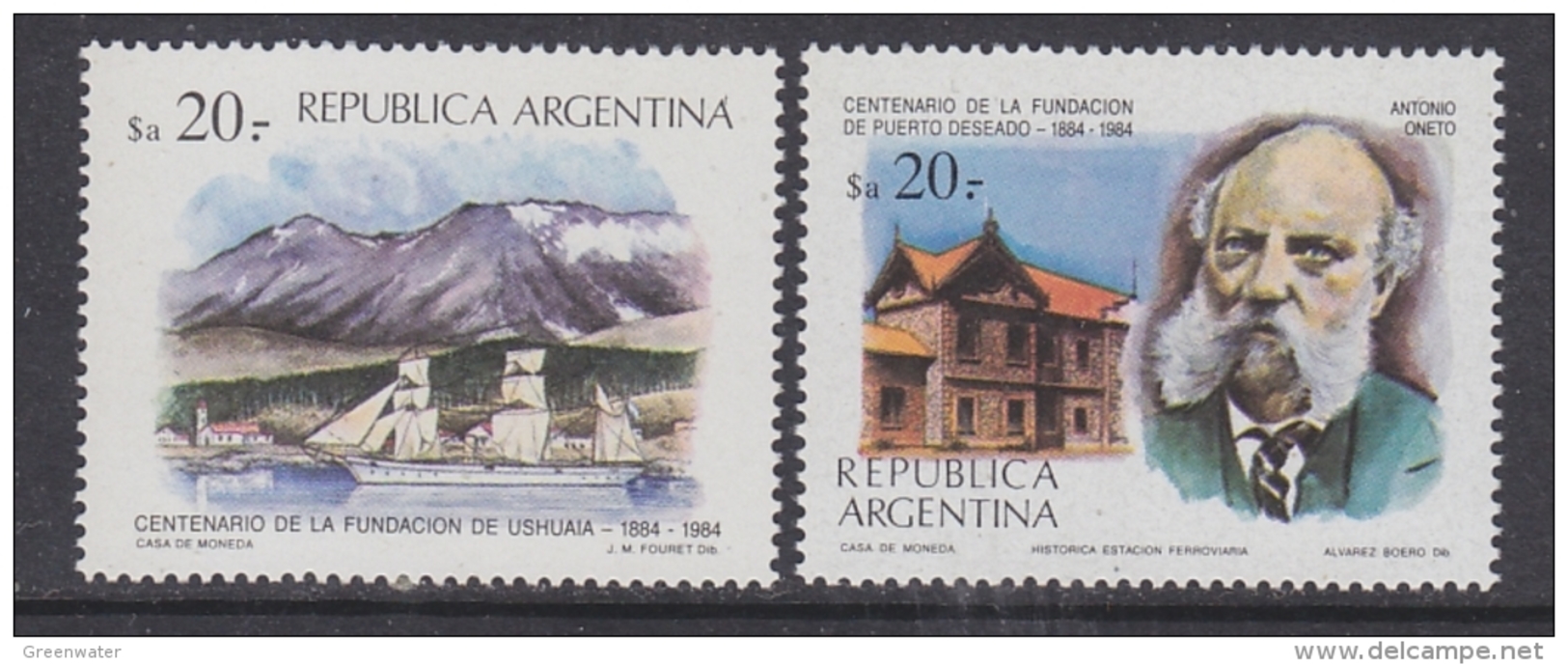 Argentina 1984 Fundacion Ushuaia &  Puerto Deseado 2v ** Mnh (35599) - Ongebruikt