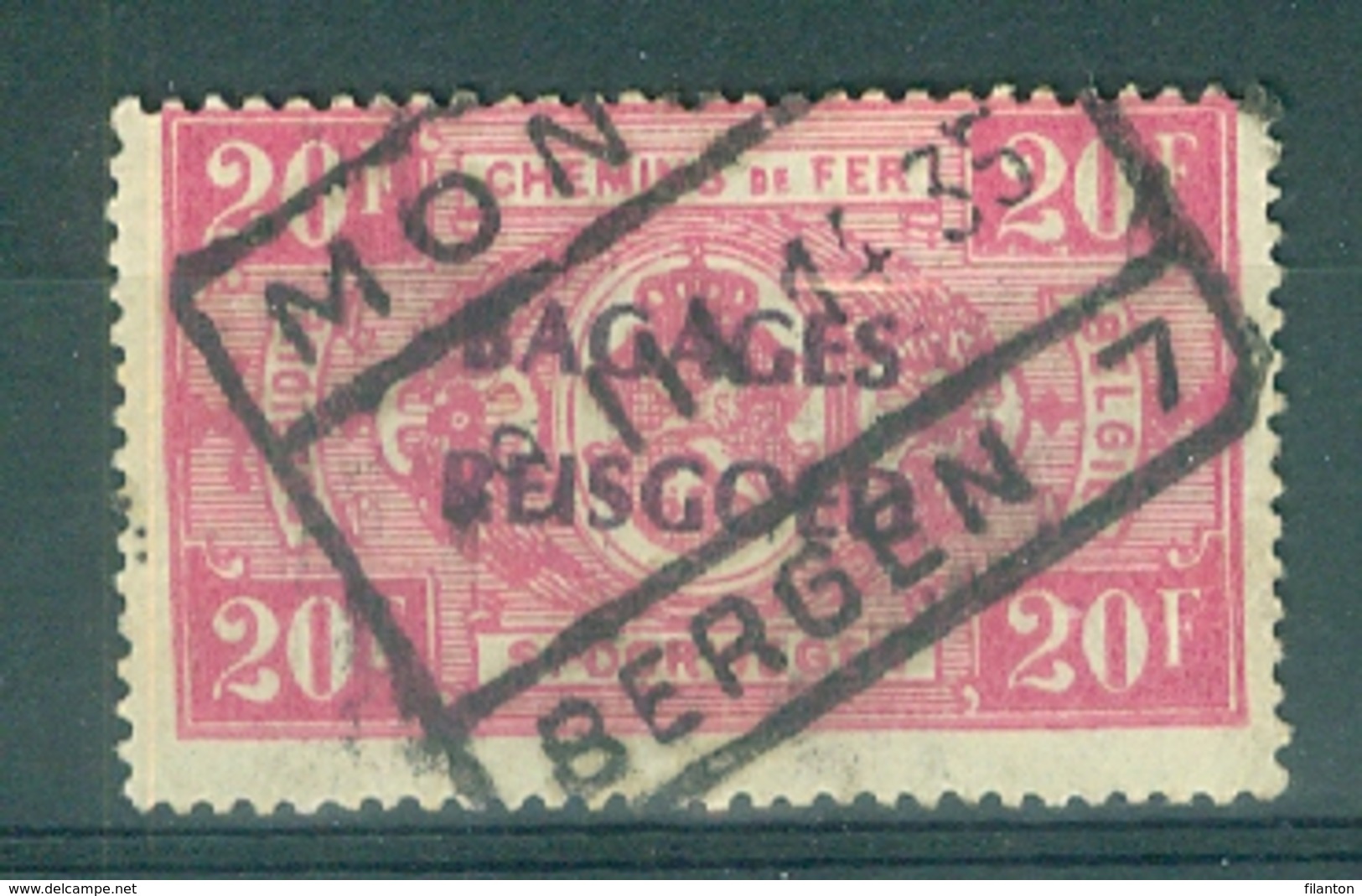 BELGIE - OBP Nr BA 20 - Cachet  "MONS 7 - BERGEN 7"  - (ref. 12.247) - Cote 22,00 &euro; - Gepäck [BA]