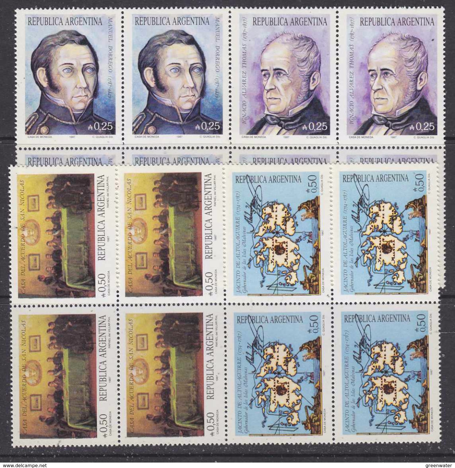 Argentina 1987 Commemoratives / Falkland Islands 4x4v ** Mnh (35600C) - Unused Stamps