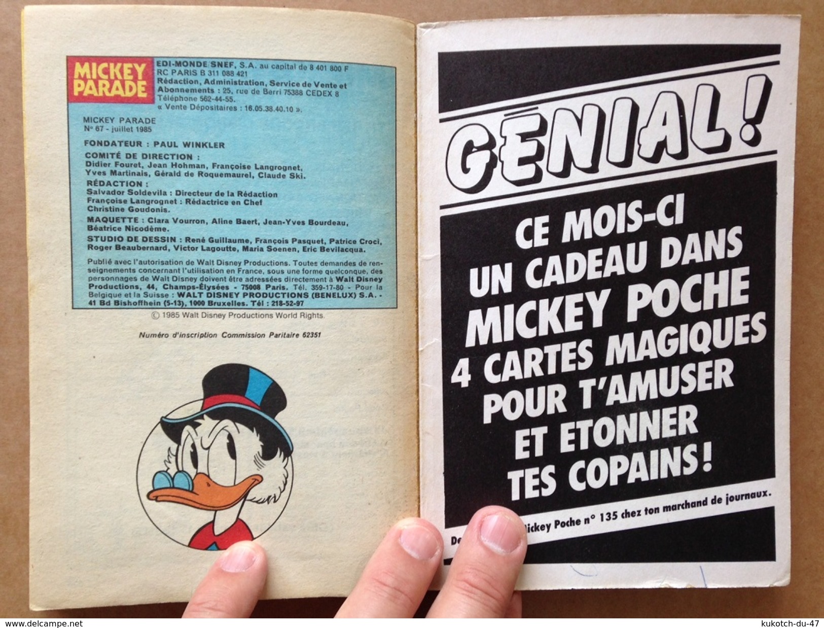 Disney - Mickey Parade - Année 1985 - N°67