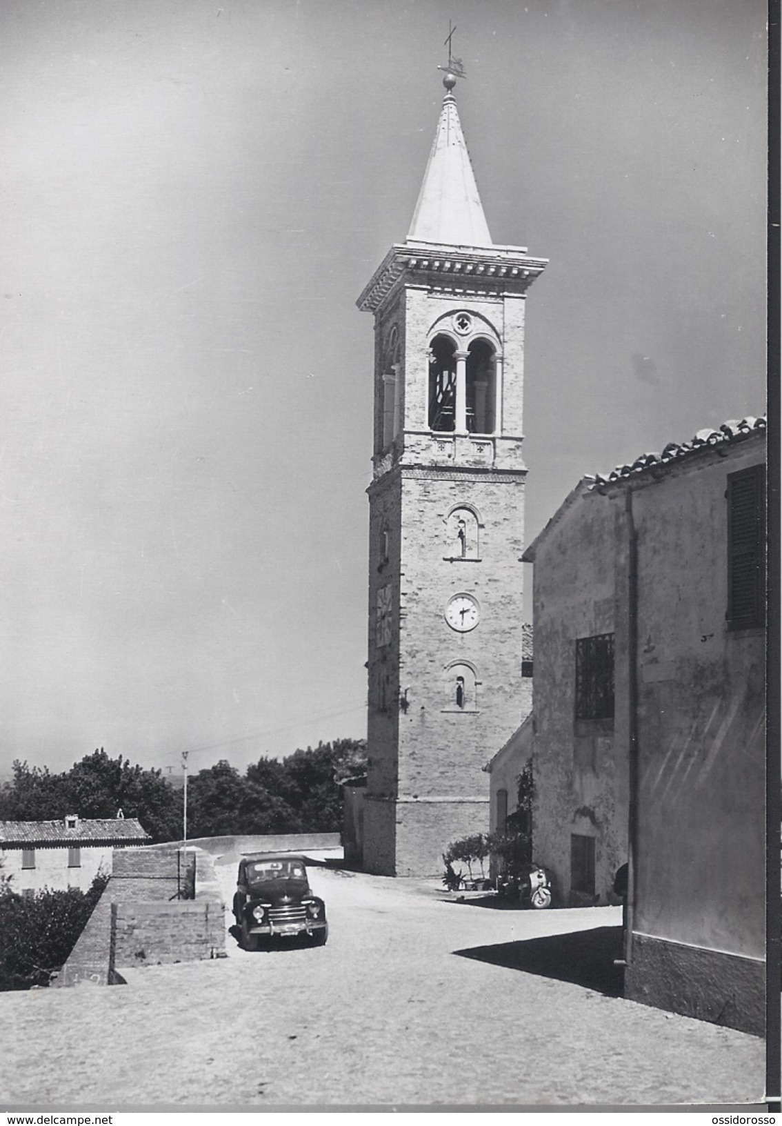 San Giovanni In Marignano - Campanile Della Chiesa Di S. Giorgio - Fiat Topolino 500C - Rimini