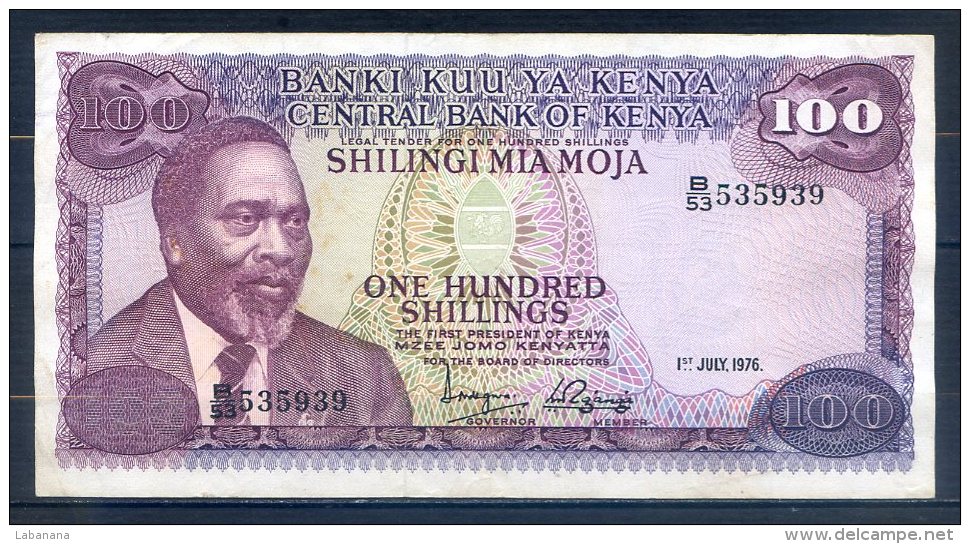 514-Kenya Billet De 100 Shillings 1976 B53 - Kenia