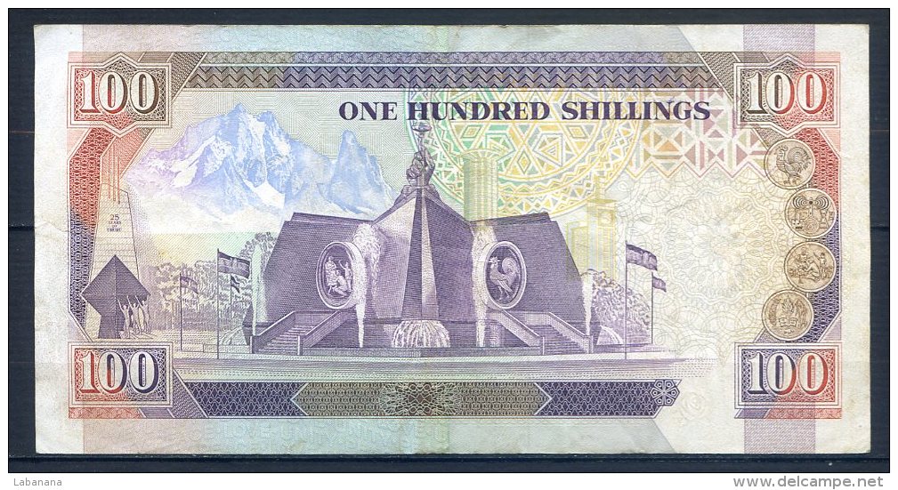 486-Kenya Billet De 100 Shillings 1989 AC053 - Kenya