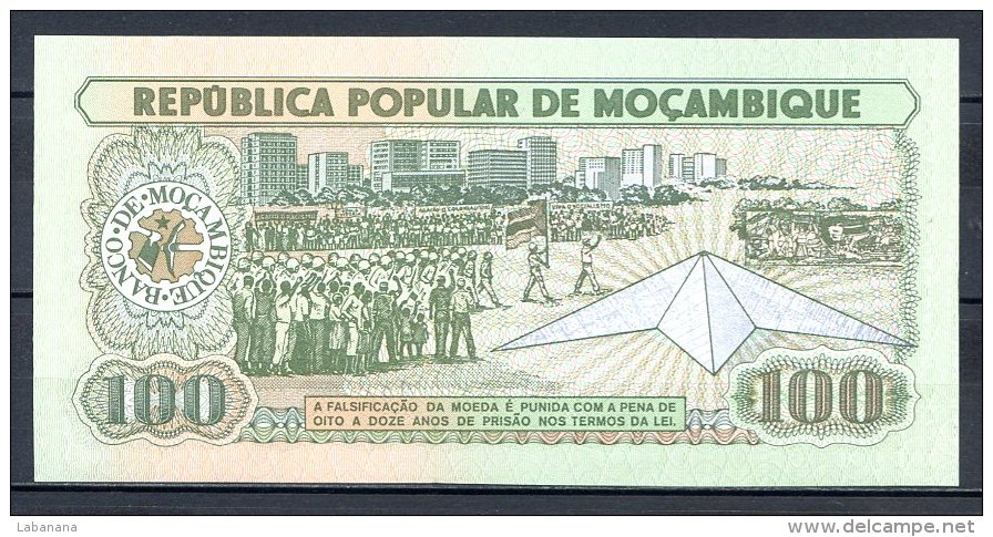 460-Mozambique Billet De 100 Meticais 1989 AA154 Neuf - Mozambique