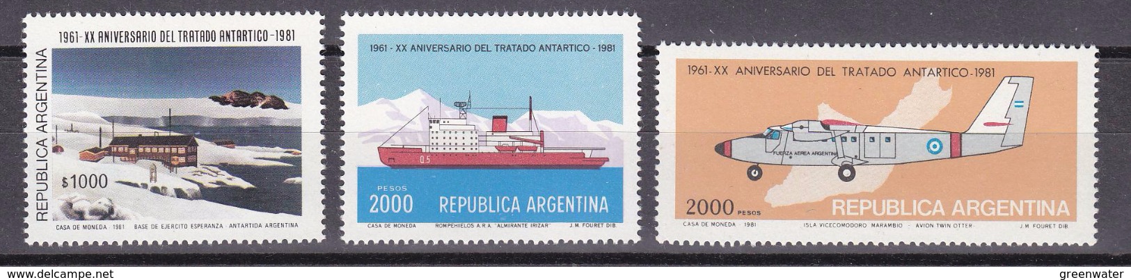 Argentina 1981 Antarctic Treaty 3v  ** Mnh (35602) - Ongebruikt