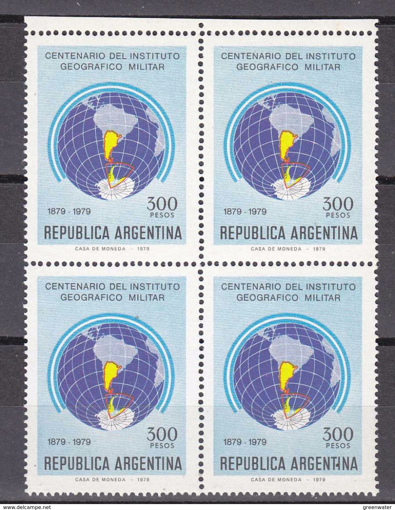 Argentina 1979 Centenario Del Instituto Geografico Militar / Antarctica 1v Bl Of 4  ** Mnh (35603A) - Ongebruikt