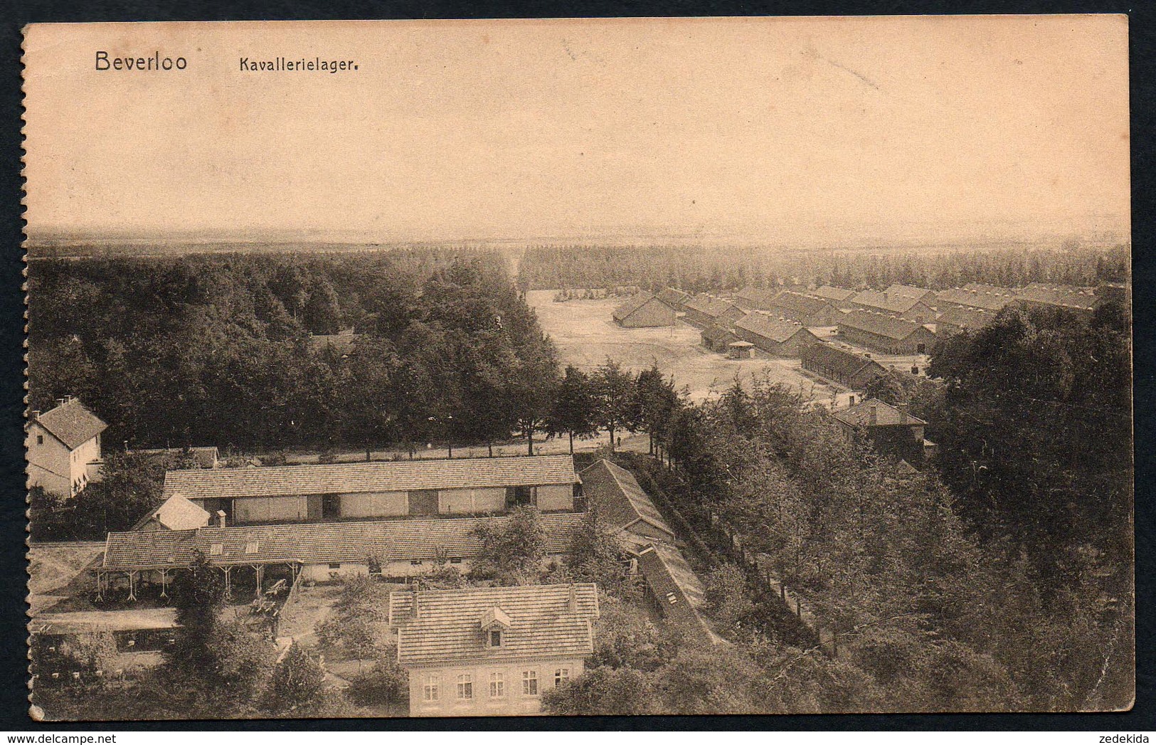 A3773 - Alte Ansichtskarte - Beverloo Berverlo - Kavallerielager - 1. WK WW - Feldpost 1917 - Beringen