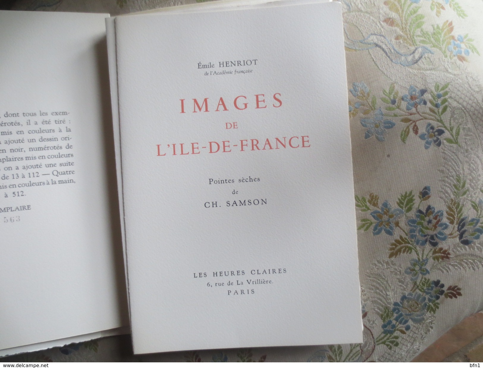 Emile HENRIOT  -Images De L'Ile-de-France.- Numéroté - Voir Photos - Ile-de-France